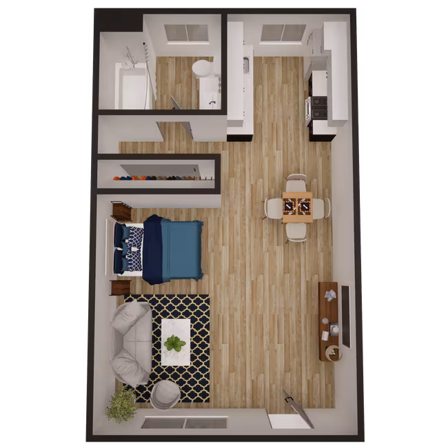 0x1 350sf Reno 1074 floor plan